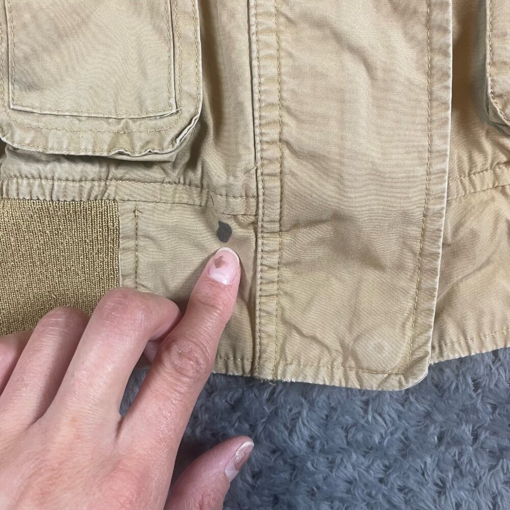 Lauren Ralph Lauren Womens Vest 1X Brown Safari Hunting Fishing Photography Flaw - Picture 3 of 7